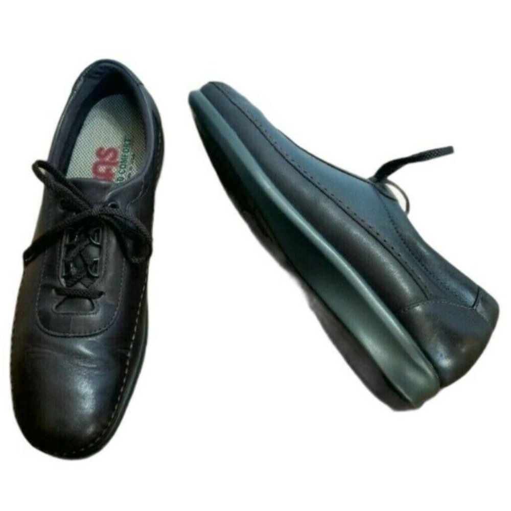 SAS Traveler Shoes 9.5 S Narrow Brown Leather Lace Up Oxfords Walking Comfort